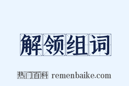 解领组词是什么意思的图片